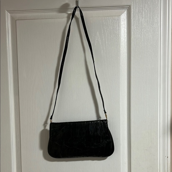 Vintage Elegant Black Quilted Eel-skin Women's Bag - Picture 6 of 7